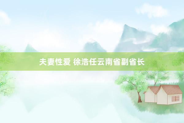 夫妻性爱 徐浩任云南省副省长